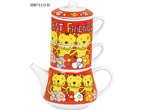 ZH071133-D tea pot for two people with cartoon design 