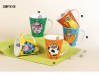 ZH071102porcelain mug with animal design